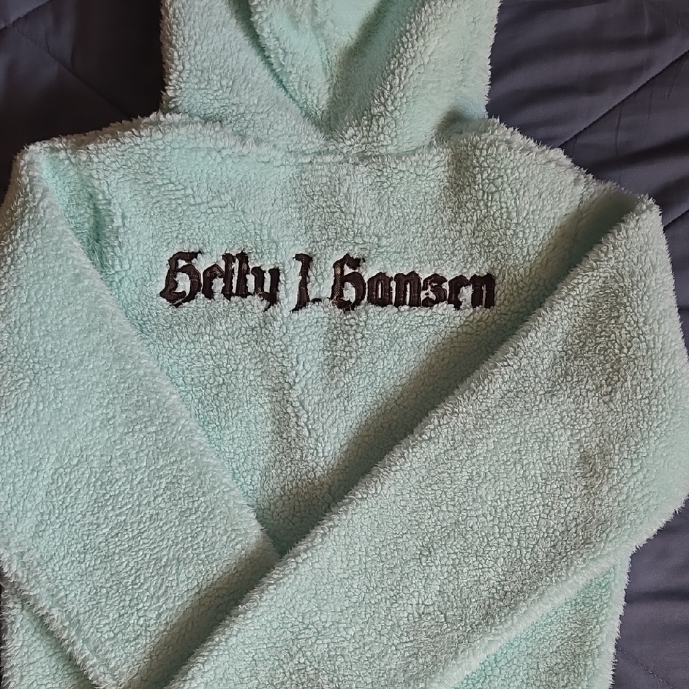 Helly Hansen Light Aqua Full Zip Teddy Fleece Jacket, Women's Small